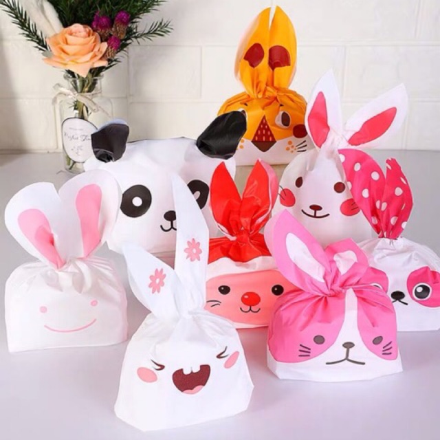 10pcs Plastik rabbit pembungkus kue/ cookies/ goodie bag small size small