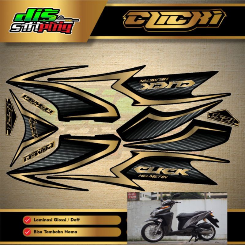 Striping Vario 125 old 2012 black gold variasi