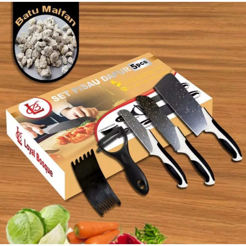 Pisau Dapur - Set Pisau Dapur 5 In 1 - Pisau Murah