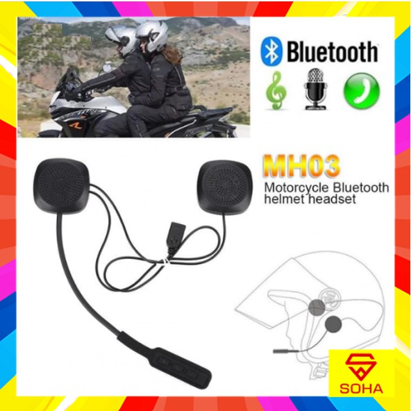 MH03 - Motorcycle Helmet Wireless Bluetooh Headphone Stereo Music / Headset Bluetooth Helm