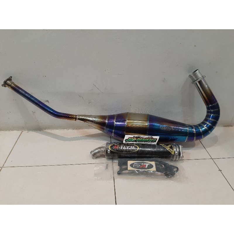 KNALPOT AITECH BLUEMOON NON COBRA PLUS SLINCER AITECH CARBON KAWASAKI NINJA R SS RR NEW RR OLD ZX150