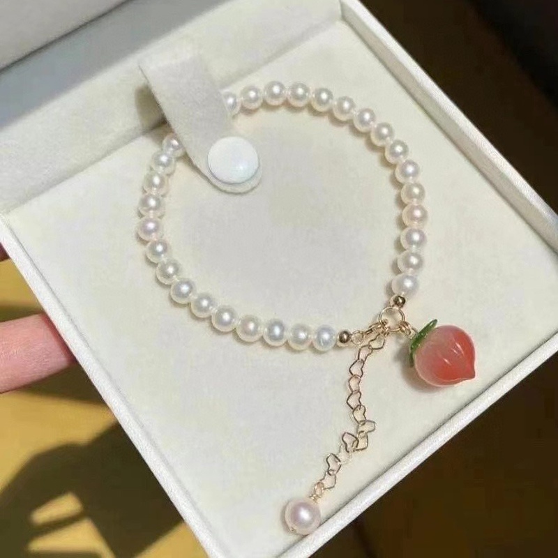 Gelang Tangan Rantai Aksen Mutiara Imitasi Gaya Koreajepang Untuk Wanita