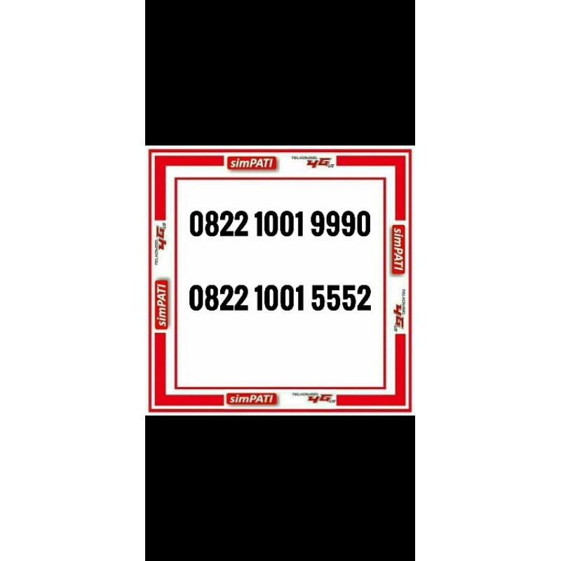 NOMOR CANTIK SIMPATI 0822 1001 XXXX