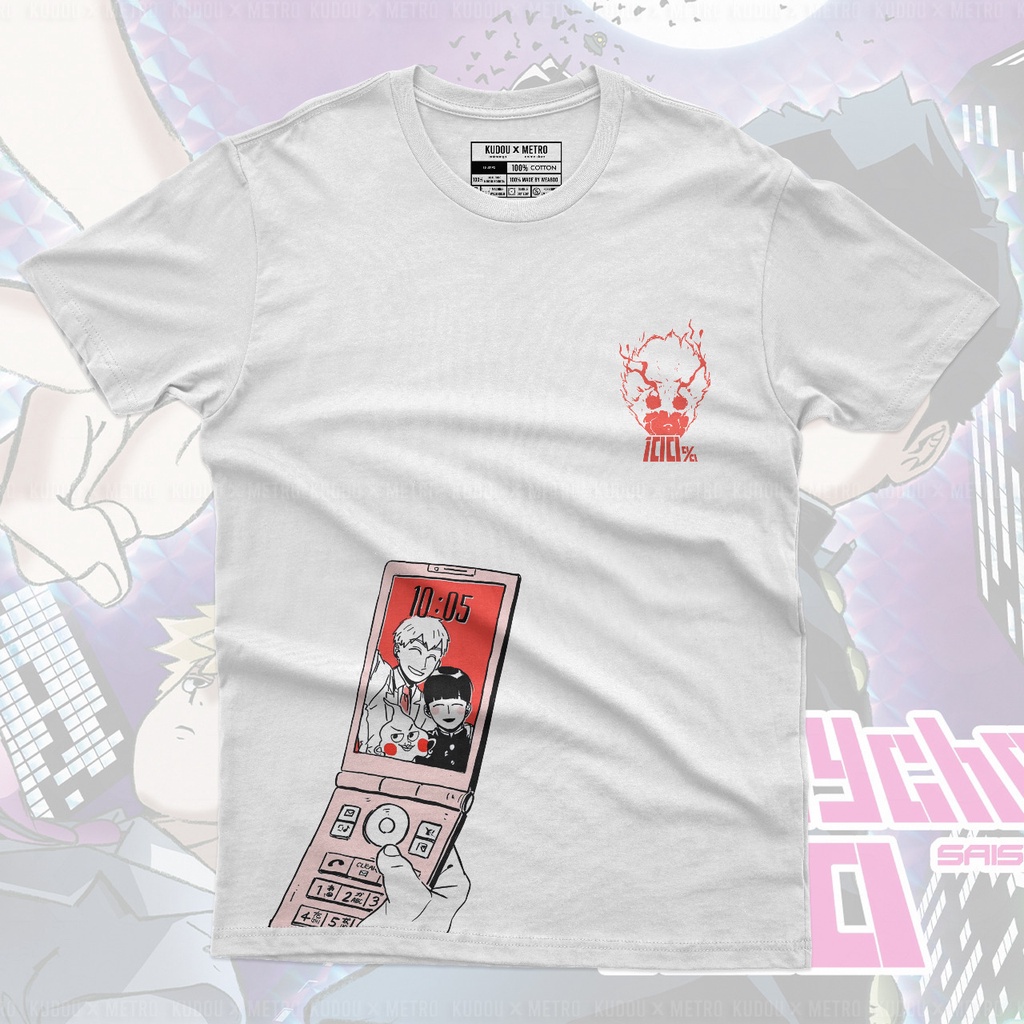 Kaos MOB Psycho Selfie  Anime Manga Premium Unisex