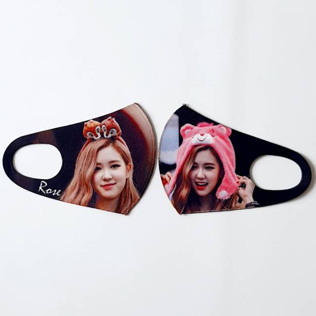 Masker scuba ROSE blackpink full printing masker artis korea