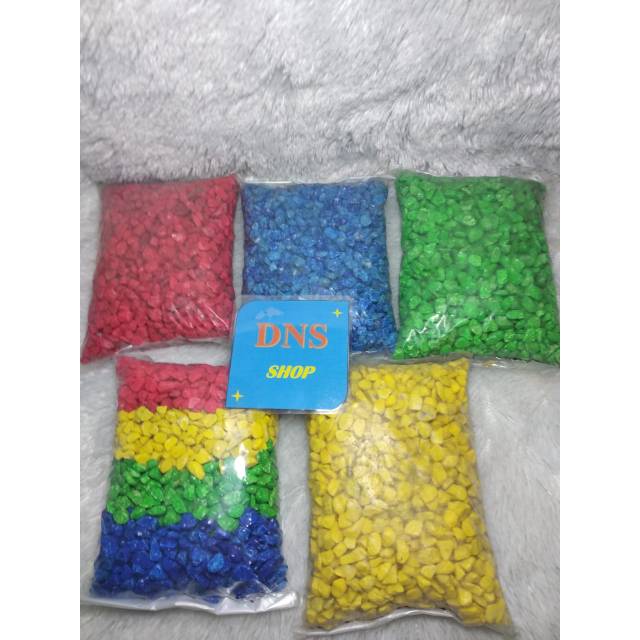 Batu hias warna warni 1kg batu untuk sukulen hiasan Batu hias warna warni 1kg batu untuk sukulen hiasan
