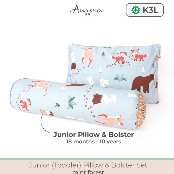 Aurora Baby Toddler Junior Pillow Set, Bantal Guling Set Anak 1-10Thn