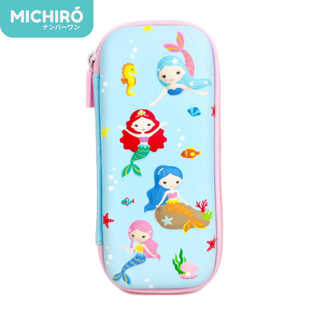 

Michiro Tempat Pensil Anak Lucu Gambar Astronout Dan Mermaid Jump Small Hard Top Pencil Case