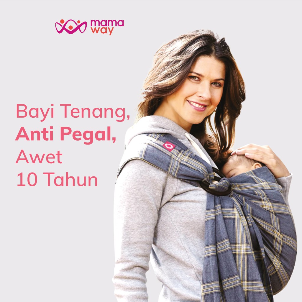 

Mamaway / SERTIFIKASI AMAN Anti Pegal / Tahan 75 KG, Bayi Tenang / Baby Sling Sherlock