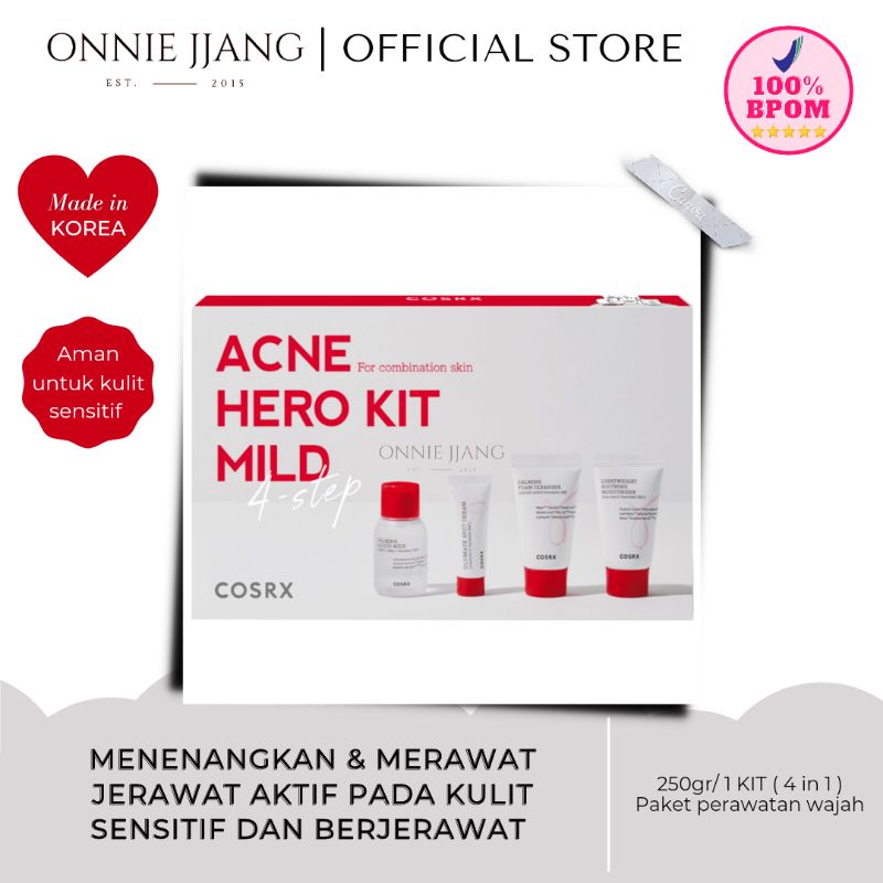 Onnie Jjang—[BPOM] COSRX Acne Hero Kit Mild | untuk kulit sensitif