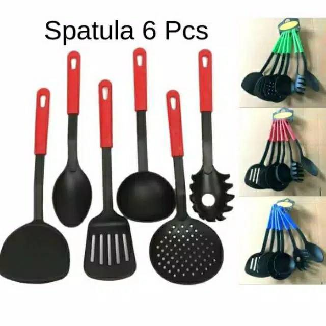 Sodet Set 6 in 1 Anti Panas Spatula Sutil Masak Goreng Alat Dapur SK09