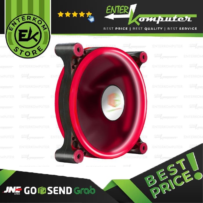 Fan Case CUBE GAMING DOUBLE RING FAN V2.0 12CM 1300RPM RED LED | Shopee