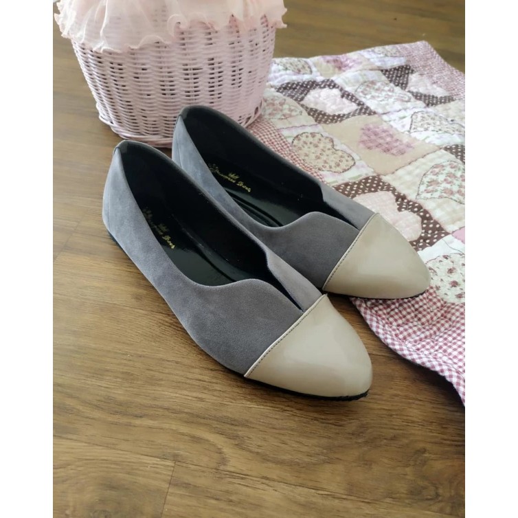 HOT sepatu wanita jumbo big size kode: JASMINE GREY NEW OUTSOLE