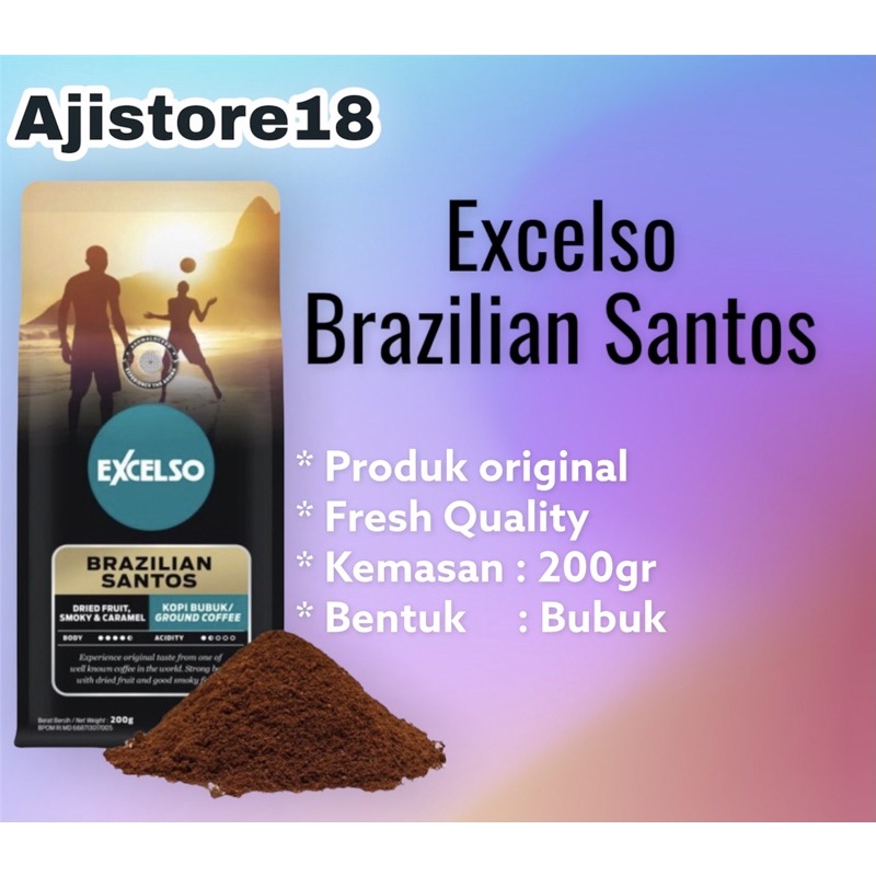

Kopi Excelso Brazilian Santos bubuk 200gr
