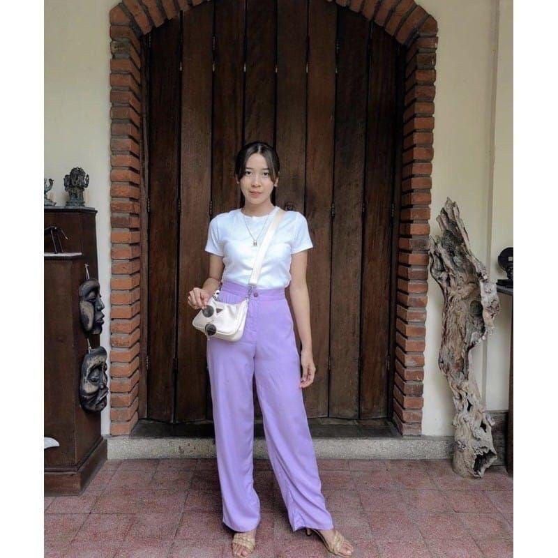 CELANA KULOT HIGH WAIST KANCING RESLETING / CELANA KULOT WANITA TERMURAH