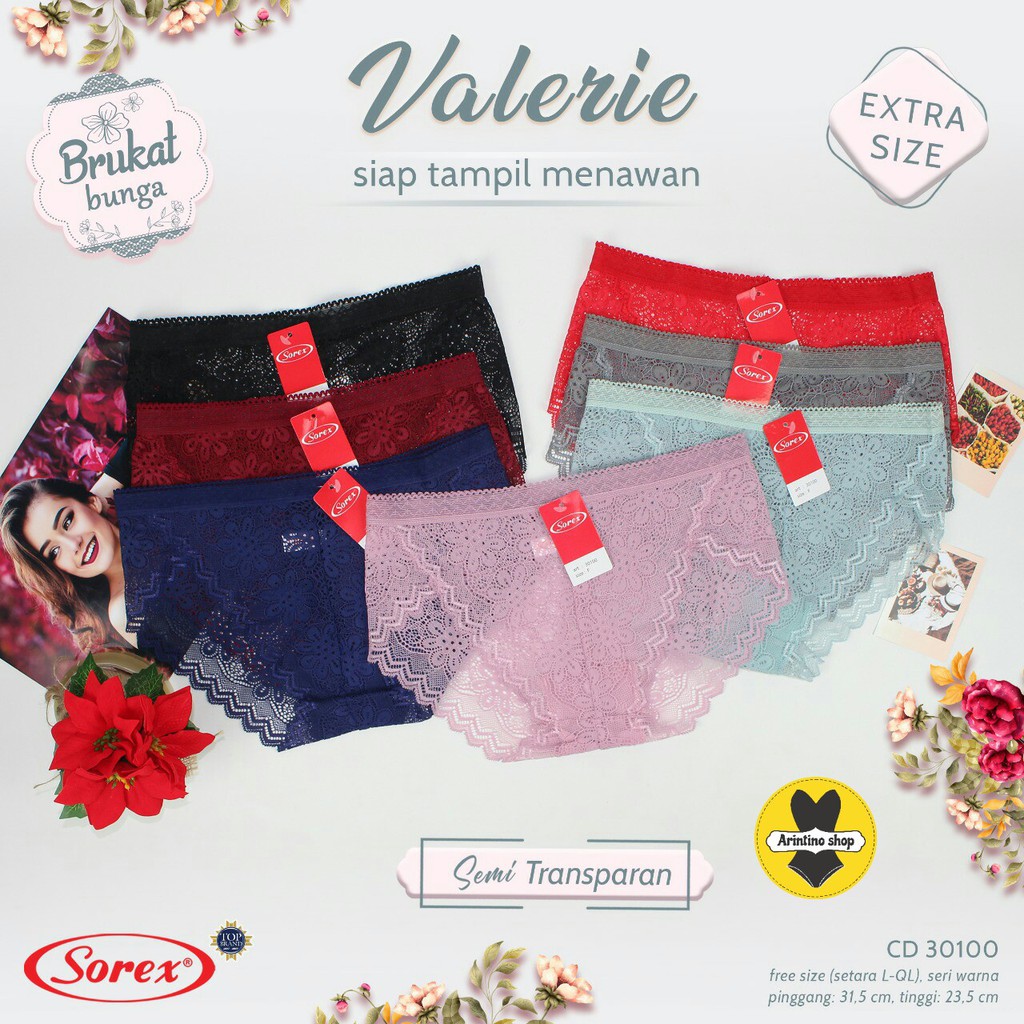 Cd Wanita Sorex 30100 Fit to L Brukat Transparan Cd Cd Wanita Sorex 30100 Fit to L Brukat Transparan Cd