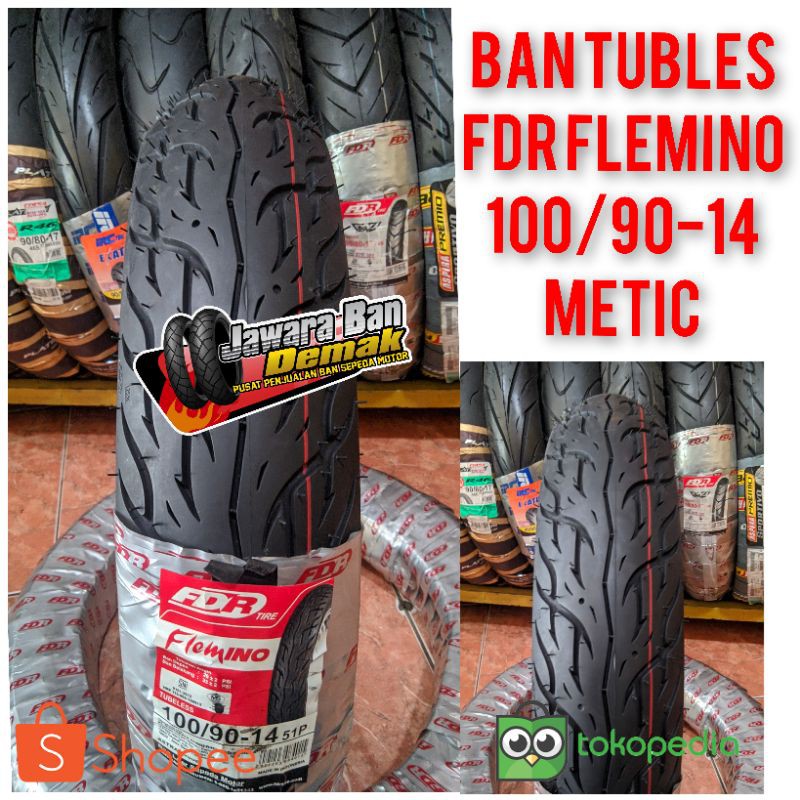 Jual BAN MOTOR FDR FLEMINO 100/90-14 TUBLES METIC LEXY VARIO AEROX BEAT