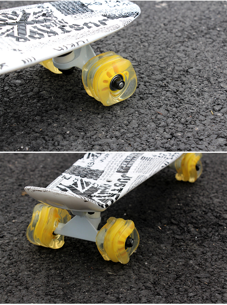 Roda skateboard Ukuran 60x45mm Bahan Kayu Transparan