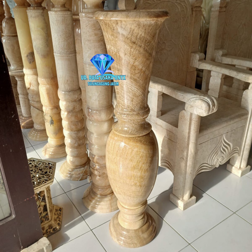 Vas bunga besar brown | Guci vas dekorasi sudut rumah