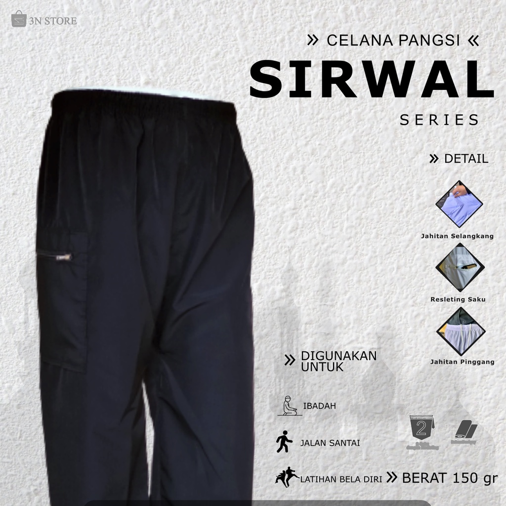 Sirwal cingkrang celana pangsi sontog dewasa komprang
