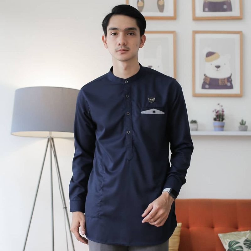 Baju Koko Kurta Dewasa Lengan Panjang Material Catton  Adem Serap Keringat