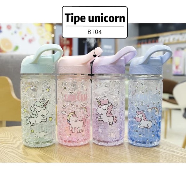 Botol minum icy unicorn BT04 Fruit BT03 drink bottle frosty botol minum anak perempuan souvenir kado