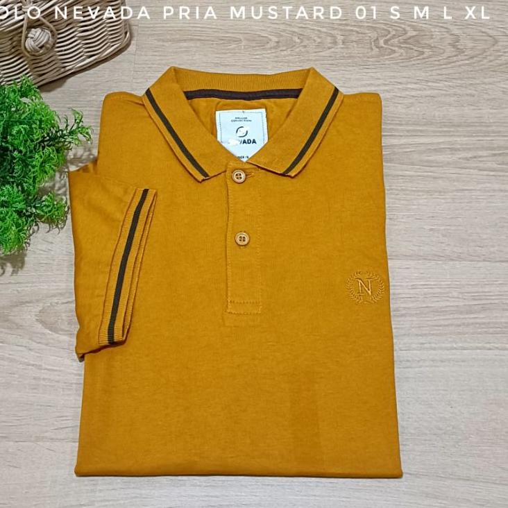 マ Kerah Nevada Original Baju Kaos Kerah Polo Shirt Pria Dewasa Lengan Pendek Promo