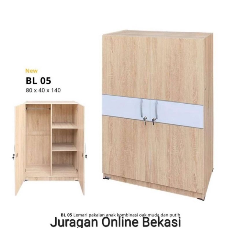 LEMARI PAKAIAN ANAK 2 PINTU