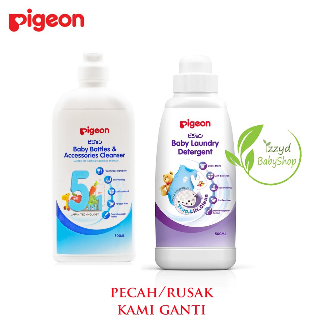 Pigeon Laundry Liquid dan liquid cleanser 450ml - REFILL atau botol deterjen pigeon detergent