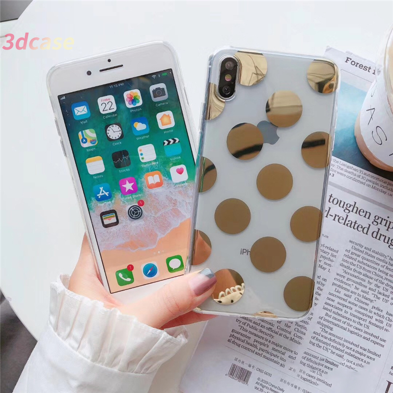 Soft Case Desain Sequin Bulat Gelombang Untuk Iphone 7 6 6s 8 Plus X Xs 6plus 6splus 7plus 8plus Se 2020