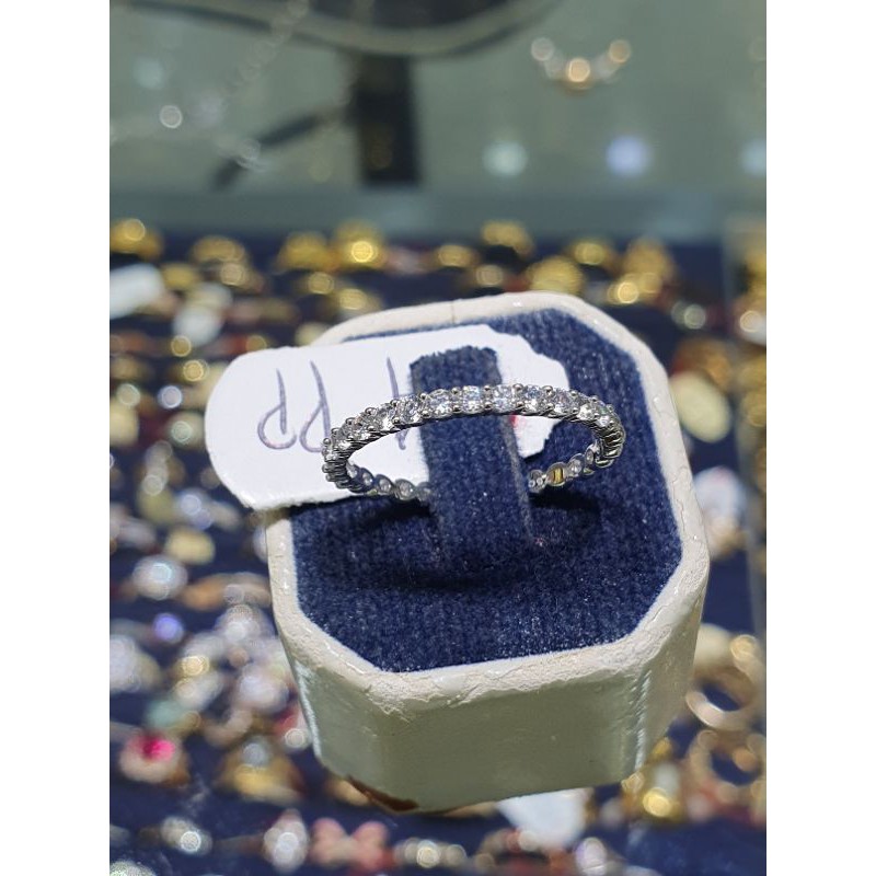 cincin emas 750 listring putih
