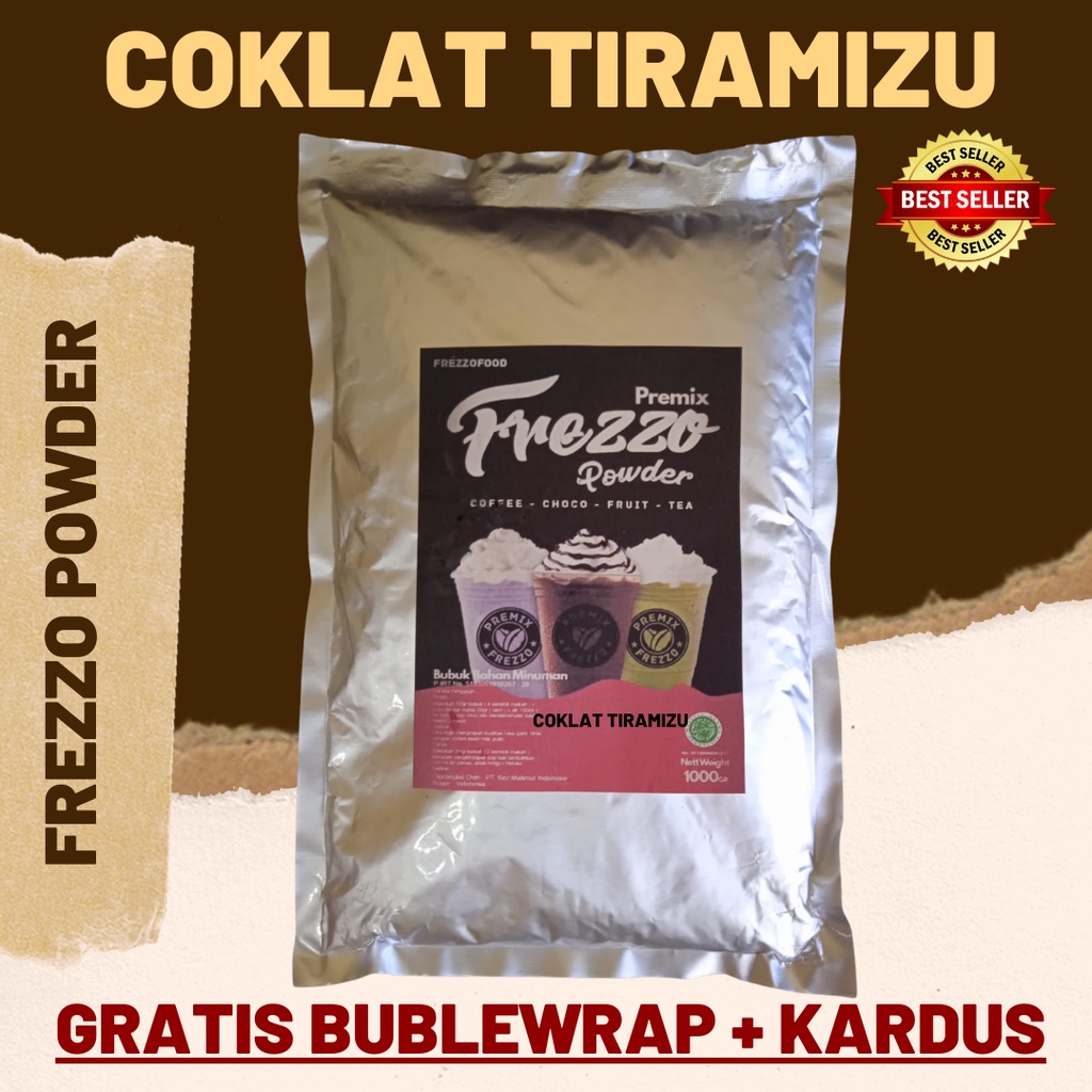 1 KG FREZZO POWDER RASA CHOCO TIRAMIZU | COKLAT TIRAMIZU | BUBUK MINUMAN RASA  |POWDER DRINK | BOBA BROWN SUGAR |