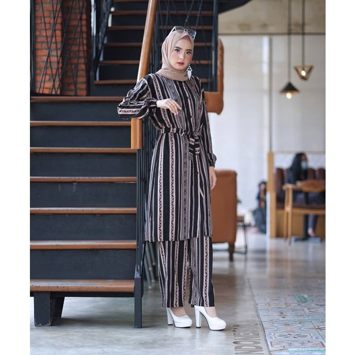 TERBARU       Baju Stelan Muslim Wanita / Outfit Hijab Modern Suplier Pakaian Dewasa