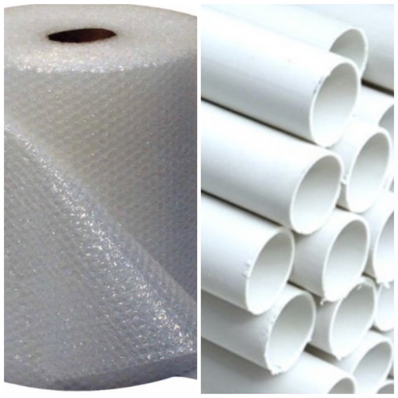 

Packing tambahan bubble wrap untuk rel gorden atau selongsong pipa untuk sticker kaca