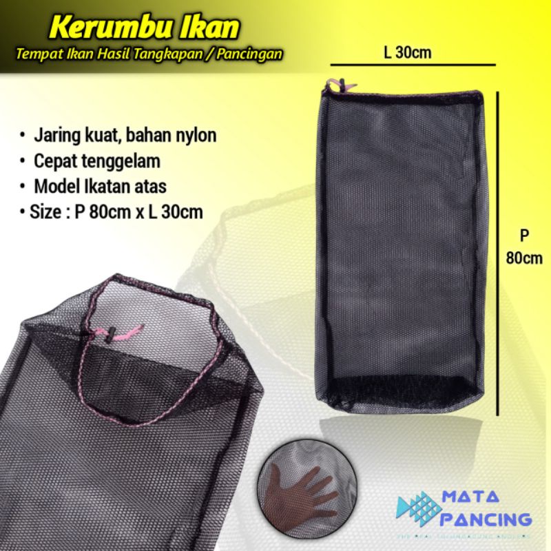 Kerumbu keramba tempat ikan pancingan bahan polymer sangat kuat tidak mudah sobek kepis jala tempat 