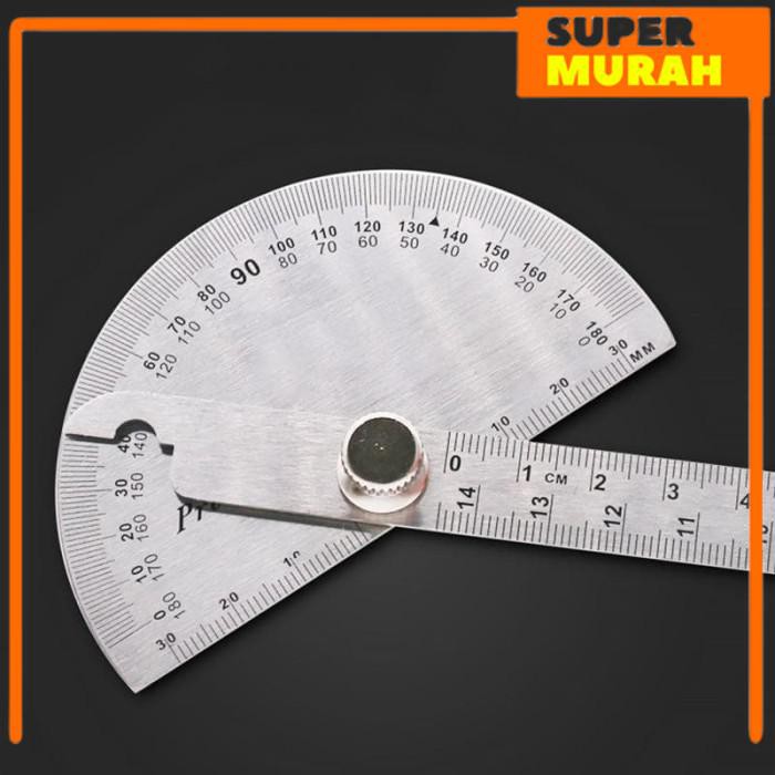 

Penggaris Jangka Roundhead Measuring Ruler Aluminium 14.5Cm 180 Degree