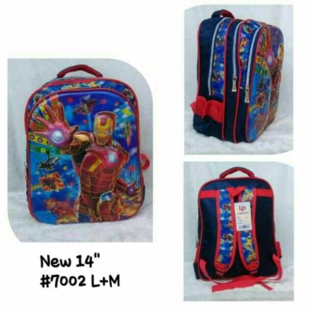 Tas ransel anak import karakter lampu dan musik