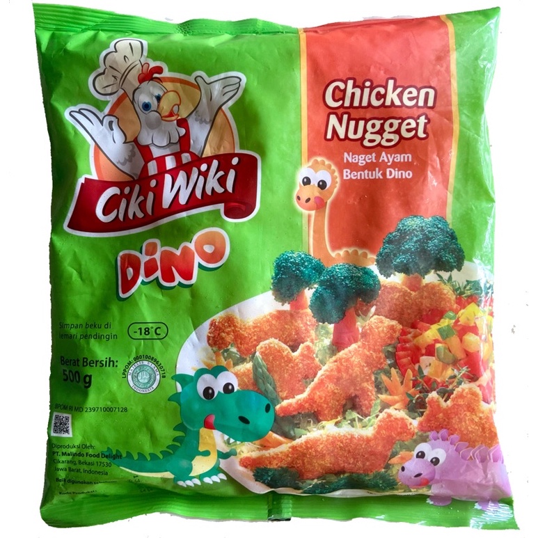 

Ciki wiki chicken nugget dino 500gr naget dino