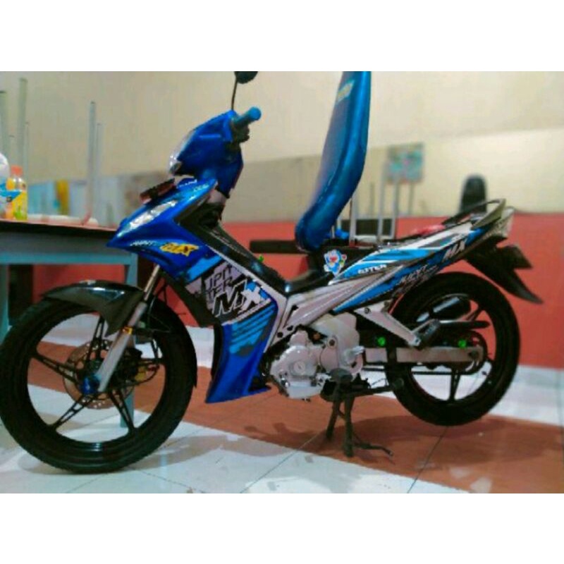 striping sticker variasi jupiter mx 135 old exciter  biru