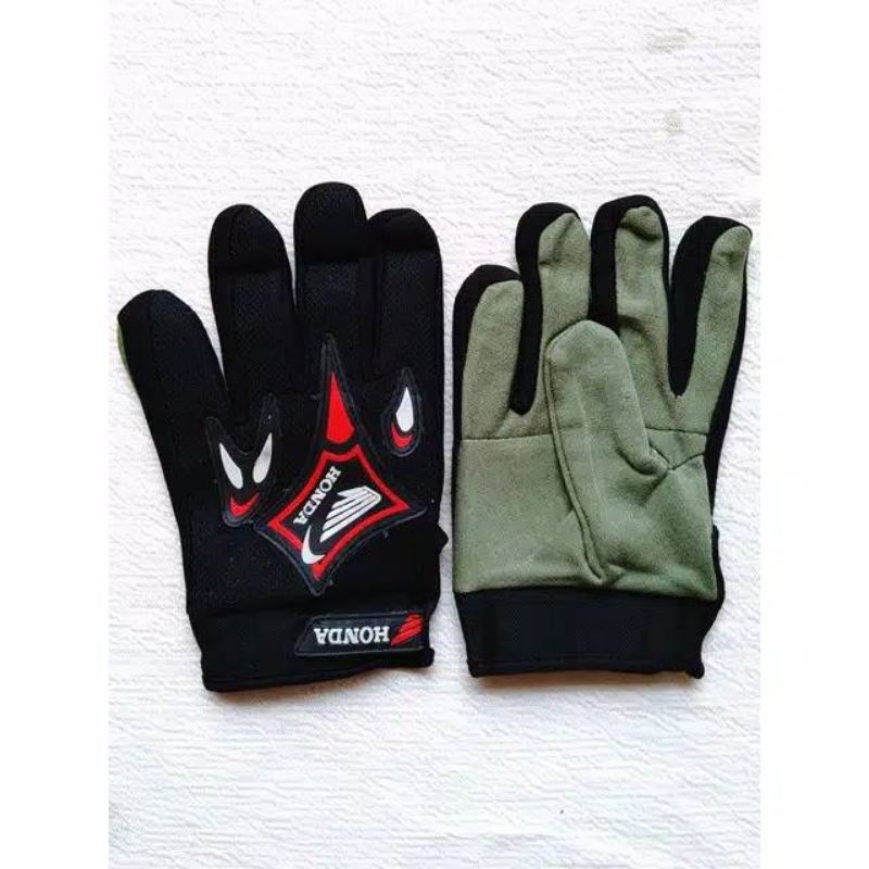 Sarung Tangan Motor Racing Full Finger Floking Karet