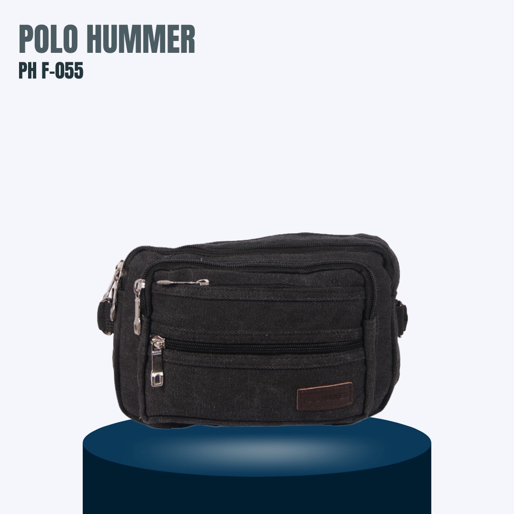 Tas Pinggang Pria Denim Kanvas - Waistbag POLO HUMMER