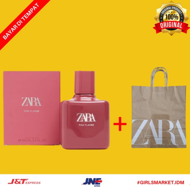 [ORIGINAL] PARFUM WANITA | PARFUM ZARA PINK FLAMBE ORIGINAL | FREE PAPER BAG | UNBOX 100ML