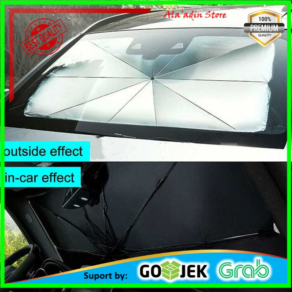 Payung Pelindung Anti Panas Mobil Kaca Depan / Umbrella Sunshade