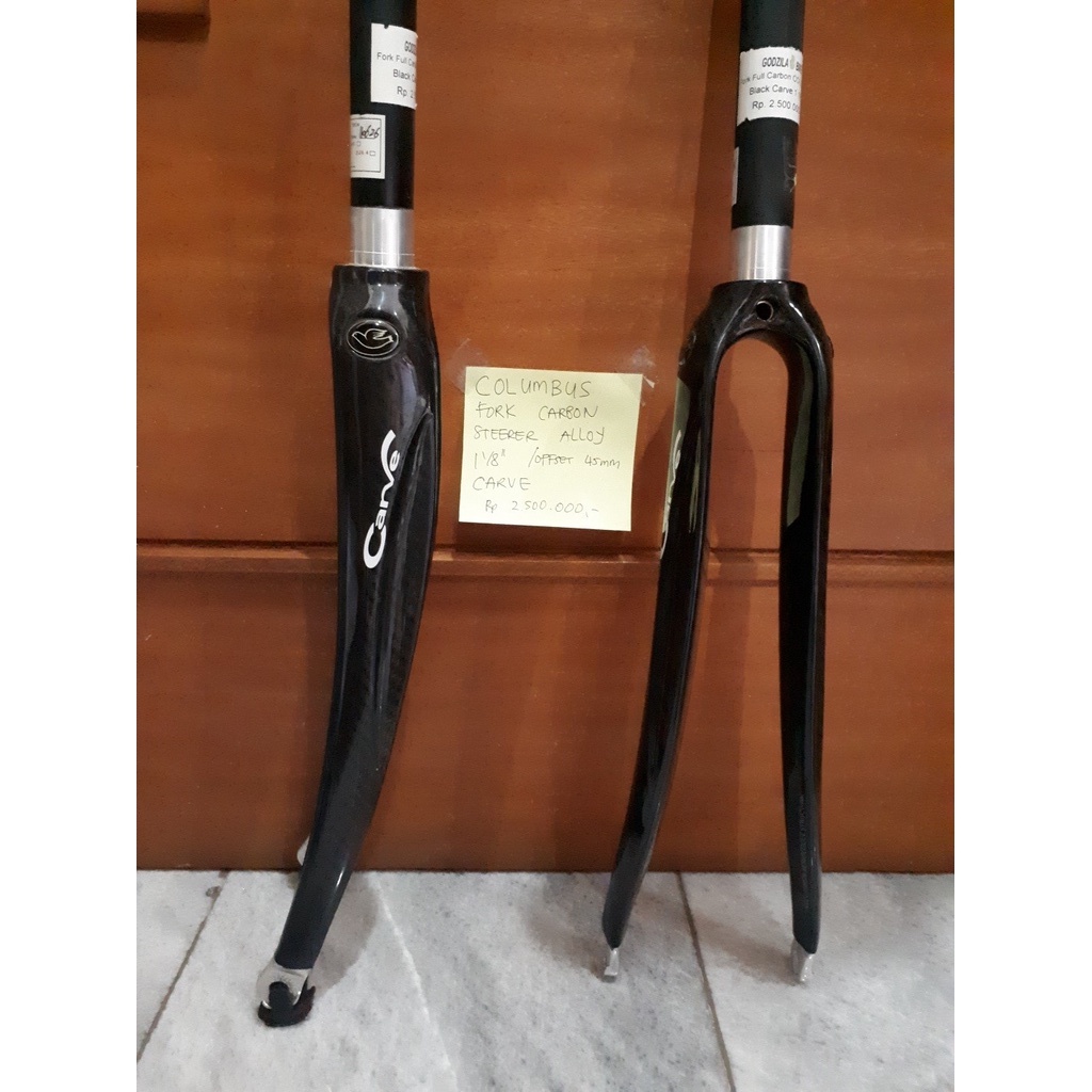 COLUMBUS Fork Carbon CARVE OverSize 1 1/8 Inch - Black - ORIGINAL