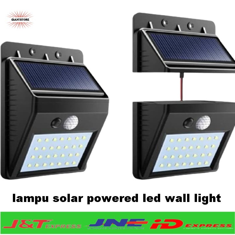 lampu solar powered led wall light