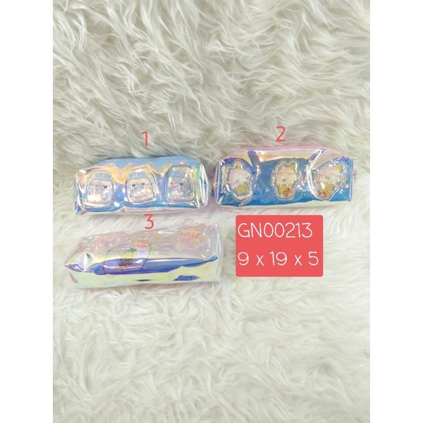 

kotak pensil hologram mainan air 3d ice crwqm milk aluminium rainbow pensil case stylush anak