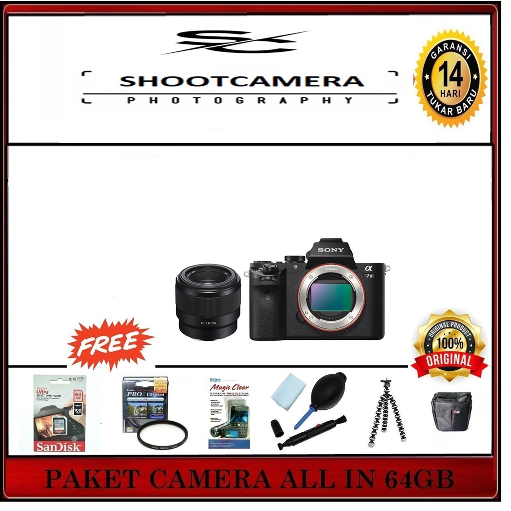 CAMERA SONY ALPHA A7II / SONY A7 II / A7 MARK II KIT FE 50mm F/1.8