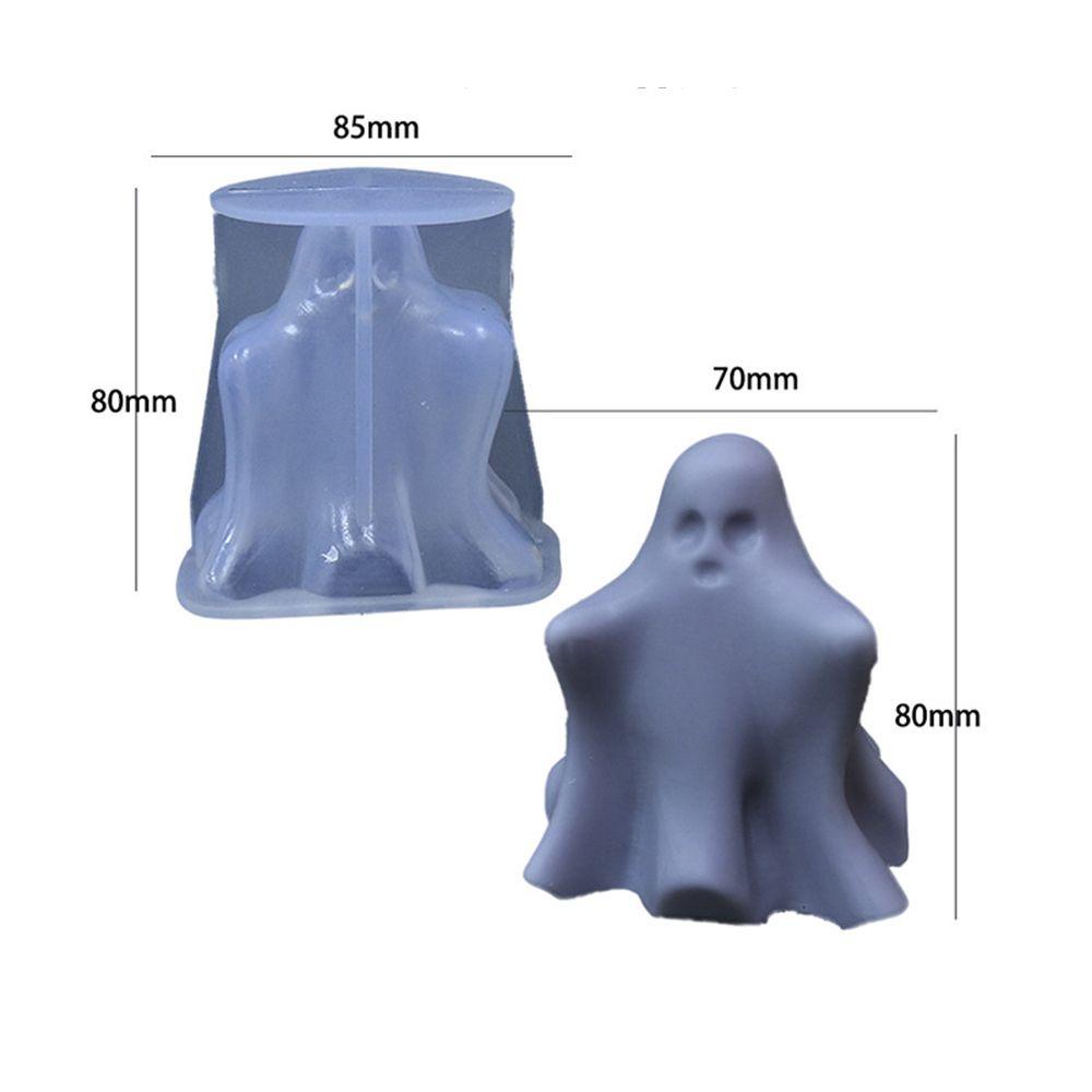 Suyo Cetakan Lilin Aromaterapi / Gypsum Handmade Bentuk Tengkorak Horror Bahan Silikon