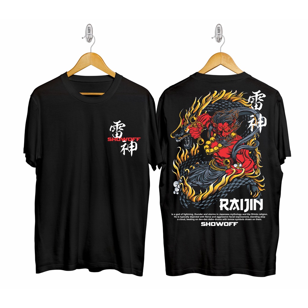 kaos oblong distro showoff raijin black