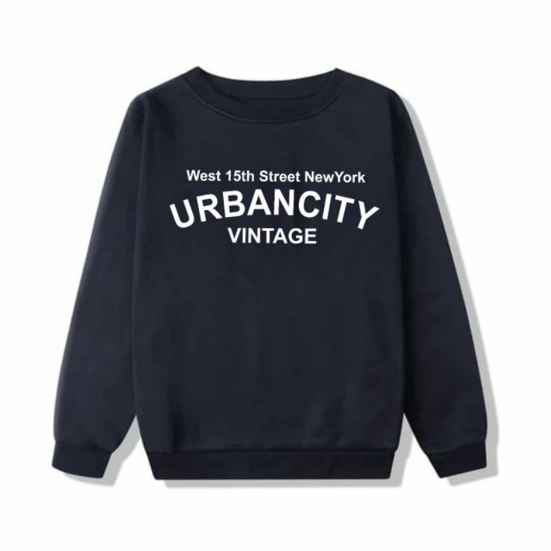 SWEATER UNISEX URBANCITY VINTAGE /// CREWNECK FLEECE TEBAL KEKINIAN TERBARU''